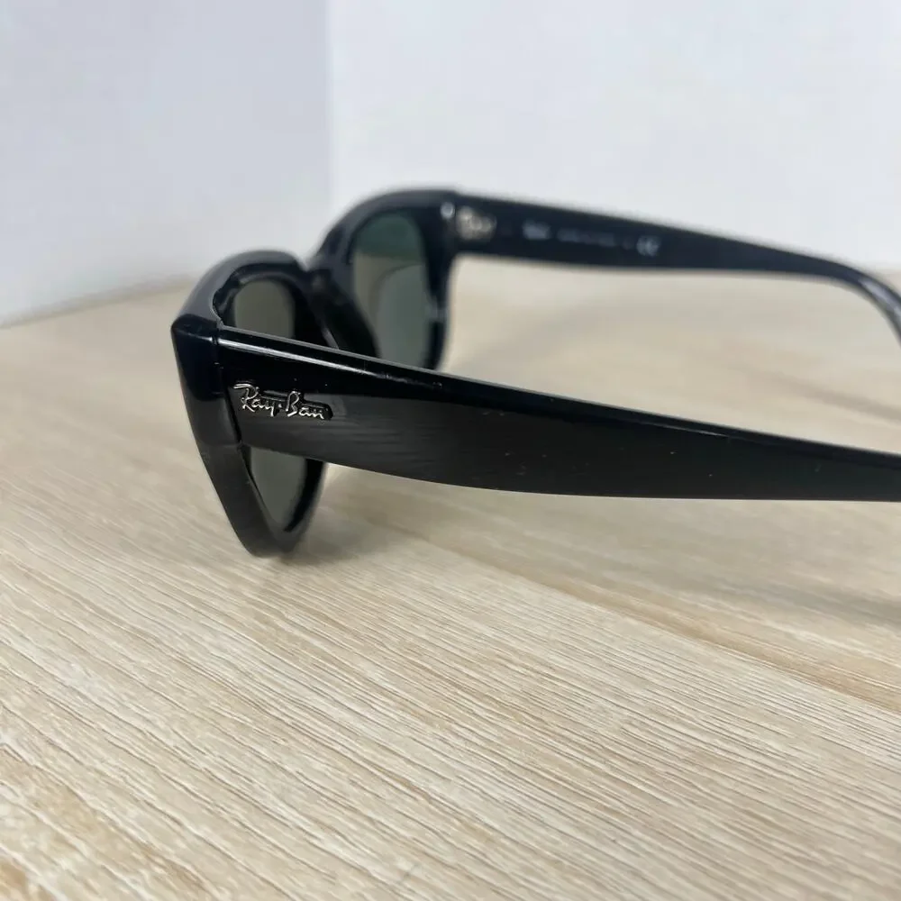 Ray-Ban RB4178 601/71 Sunglasses Black READ DESC Made in Italy 52-21-140